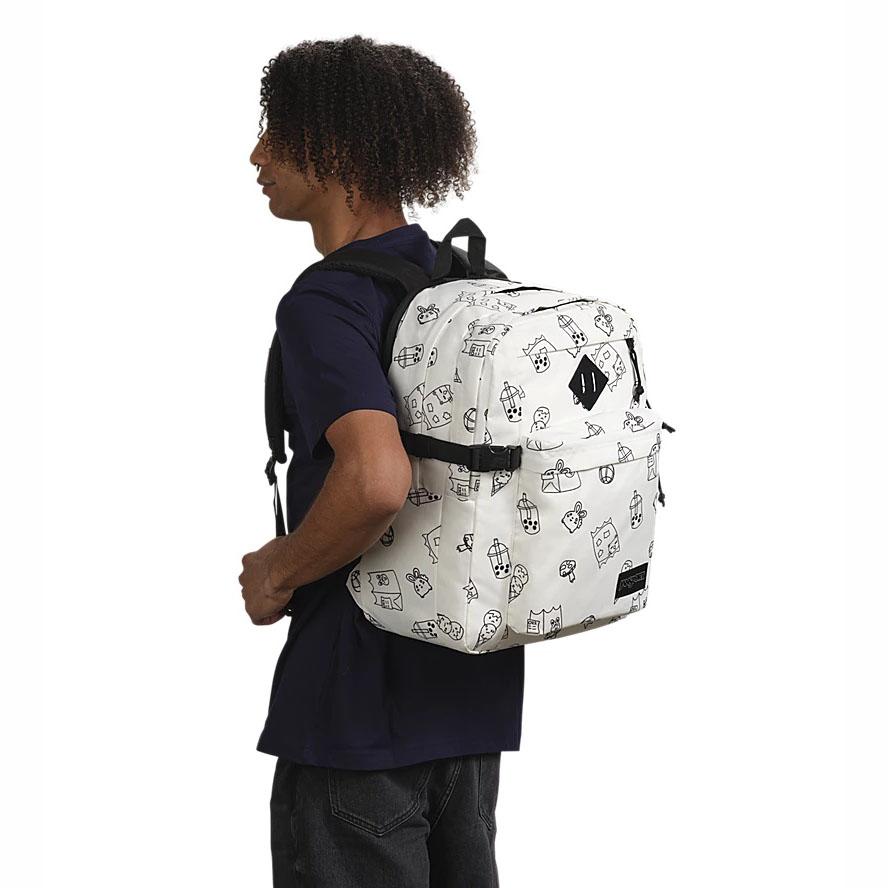 Sac à Dos Scolaire JanSport Main Campus Blanche | FDI-51951476